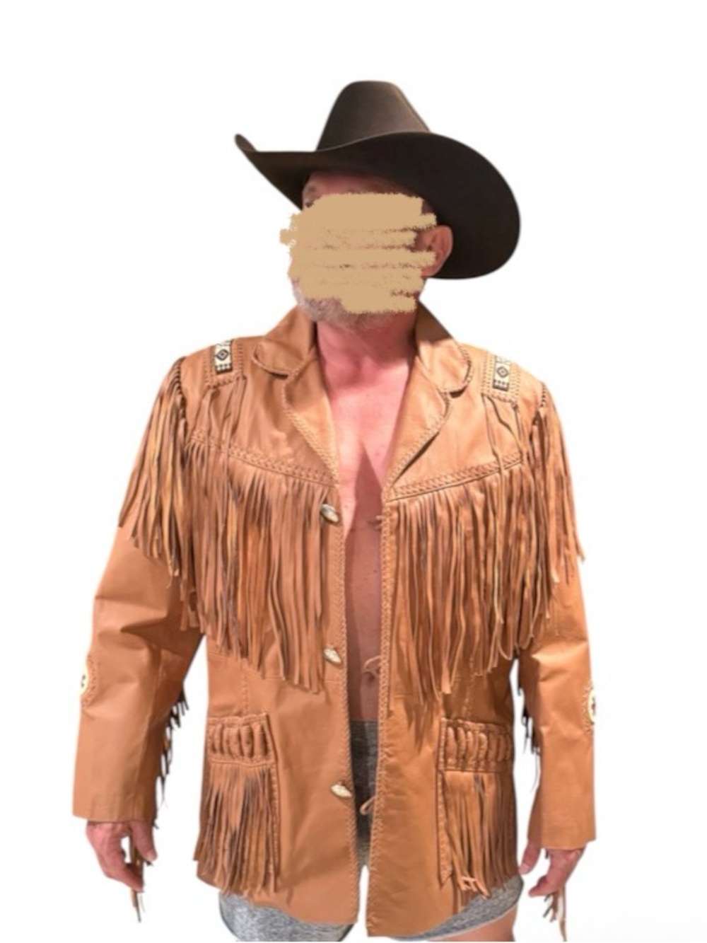 Scully Tan Leather Fringe Western Jacket